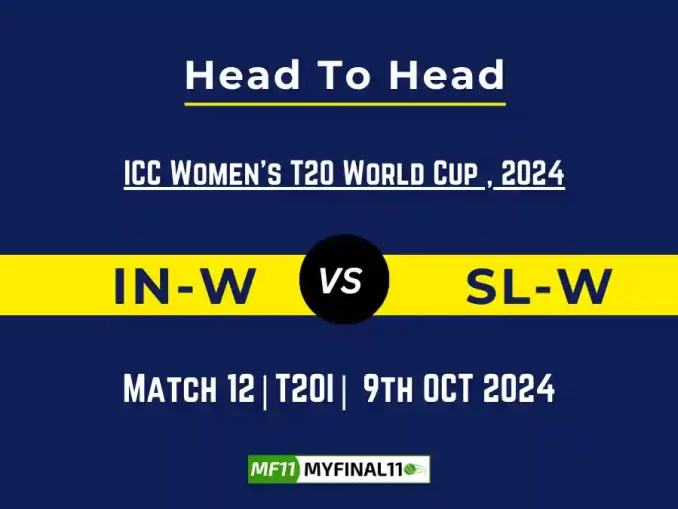 IN-W vs SL-W Player Battle, Head to Head Team Stats, Player Record ICC Women's T20 World Cup Warm-up Matches- 10th Match