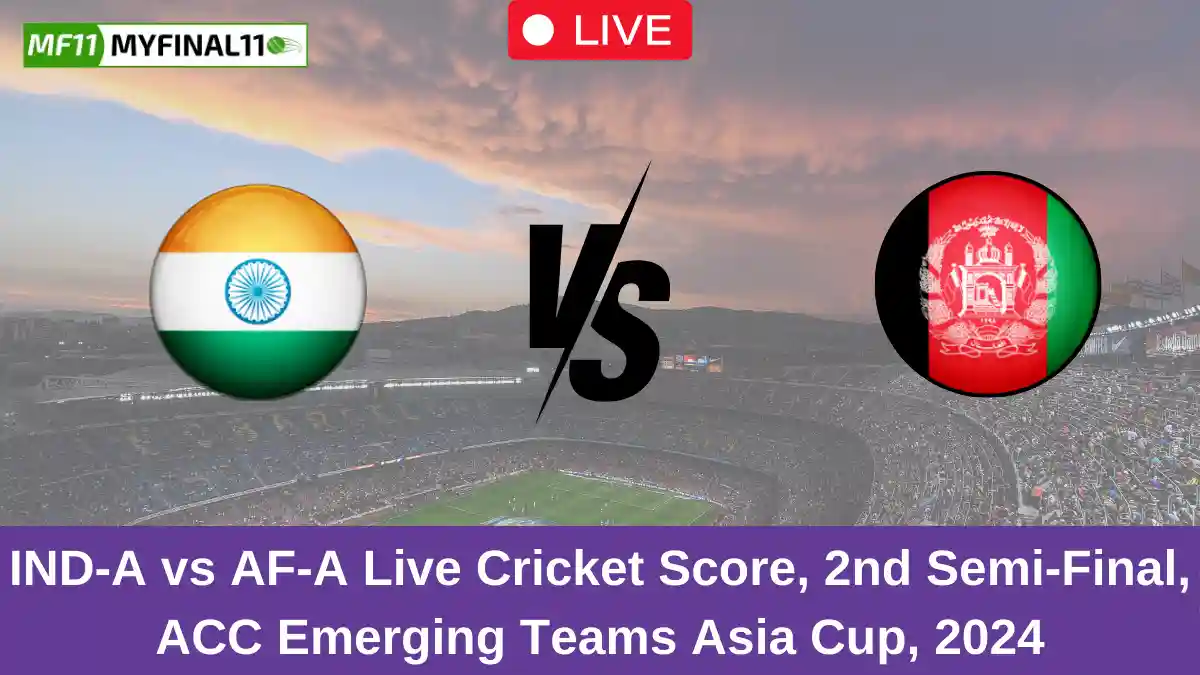 INDA vs AFA Live Score, Asian Men's T20 Emerging Cup