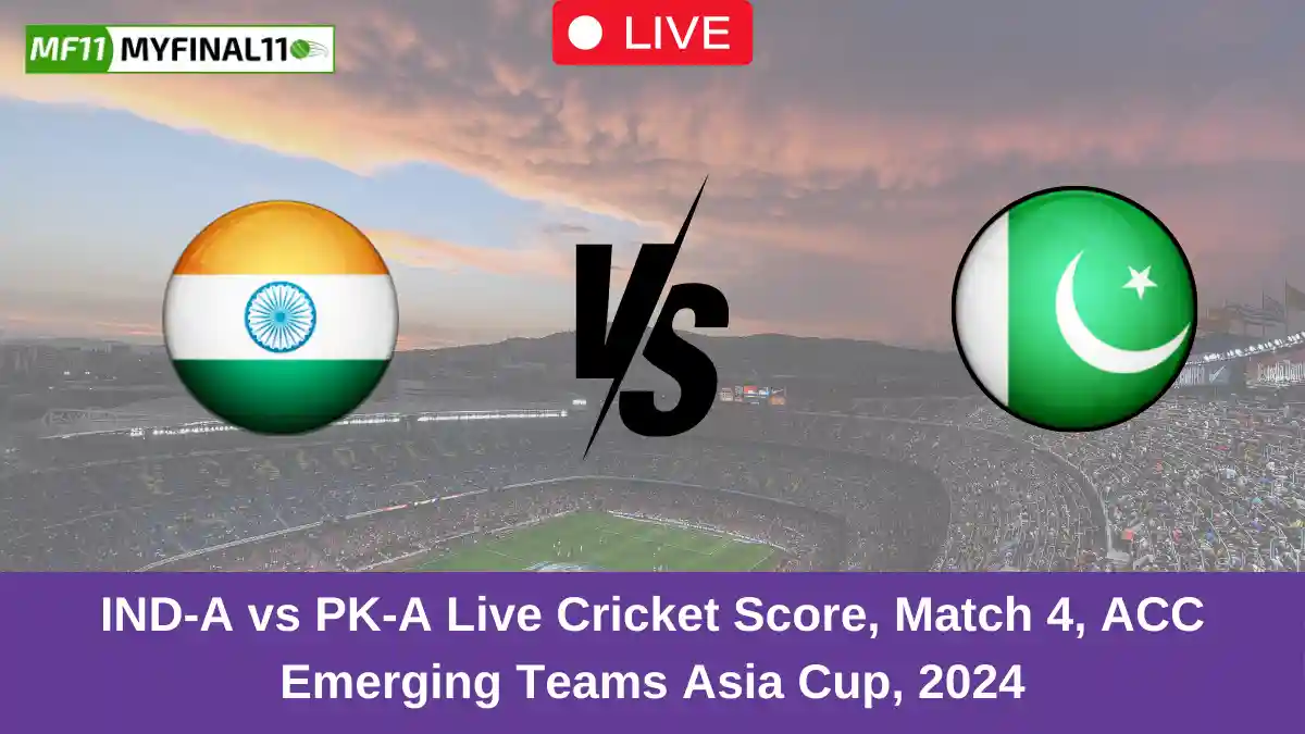 INDA vs PKA Live Score, Match 4 Asian Men's T20 Emerging Cup