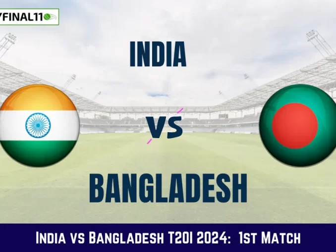 Get the best IND vs BAN Dream11 Prediction fantasy team with IND vs BAN Key player stats and pitch report for today's India vs Bangladesh T20I 2024.