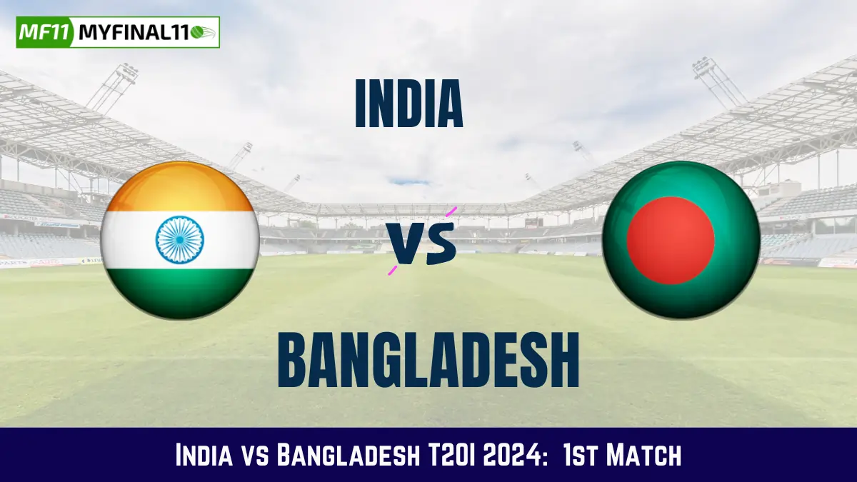 Get the best IND vs BAN Dream11 Prediction fantasy team with IND vs BAN Key player stats and pitch report for today's India vs Bangladesh T20I 2024.