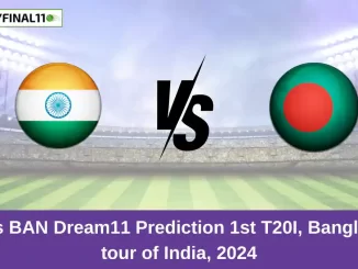 IND vs BAN Dream11 Prediction 1st T20I, Bangladesh tour of India, 2024