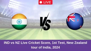 IND vs NZ Live Cricket Score, 1st Test, New Zealand tour of India, 2024