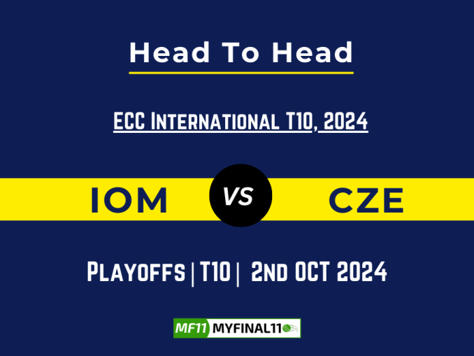 IOM vs CZE Player Battle, Head to Head Team Stats, Player Record ECC International T10- Playoffs Match