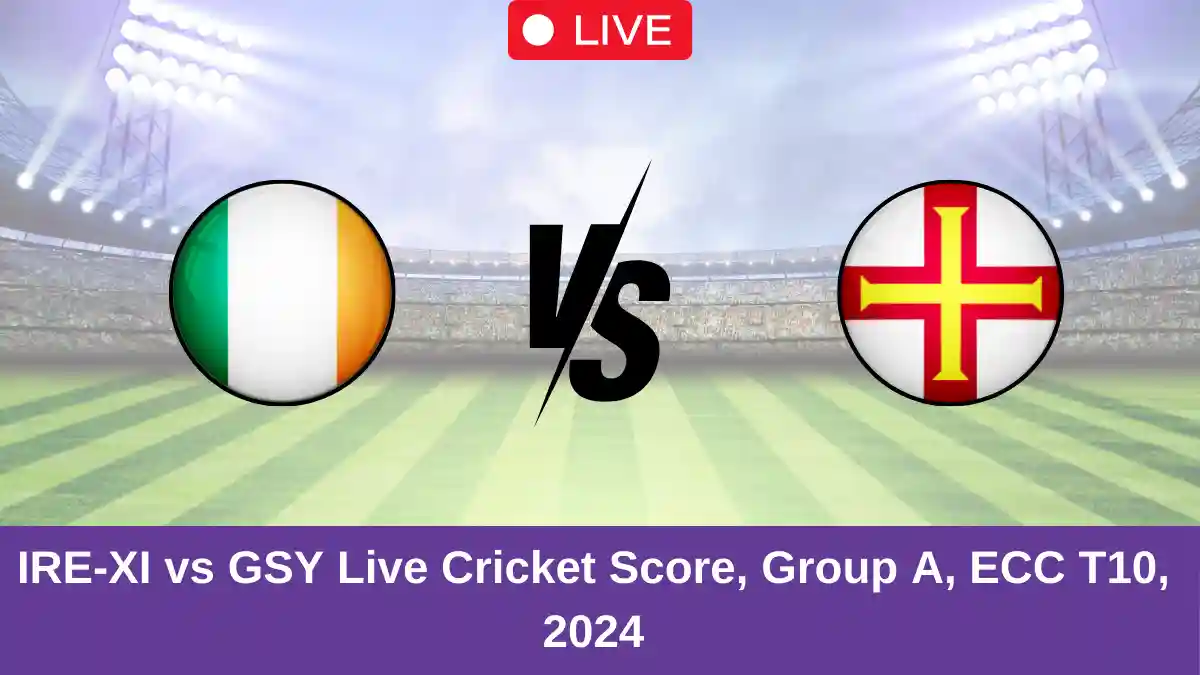 IRE-XI vs GSY Live Cricket Score, Group A, ECC T10, 2024