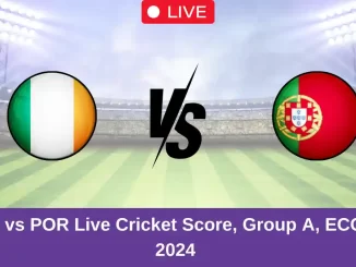 IRE-XI vs POR Live Cricket Score, Group A, ECC T10, 2024