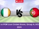 IRE-XI vs POR Live Cricket Score, Group A, ECC T10, 2024