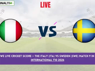 ITA vs SWE Live Cricket Score — The Italy (ITA) vs Sweden (SWE) Match 9 in the ECC International T10 2024