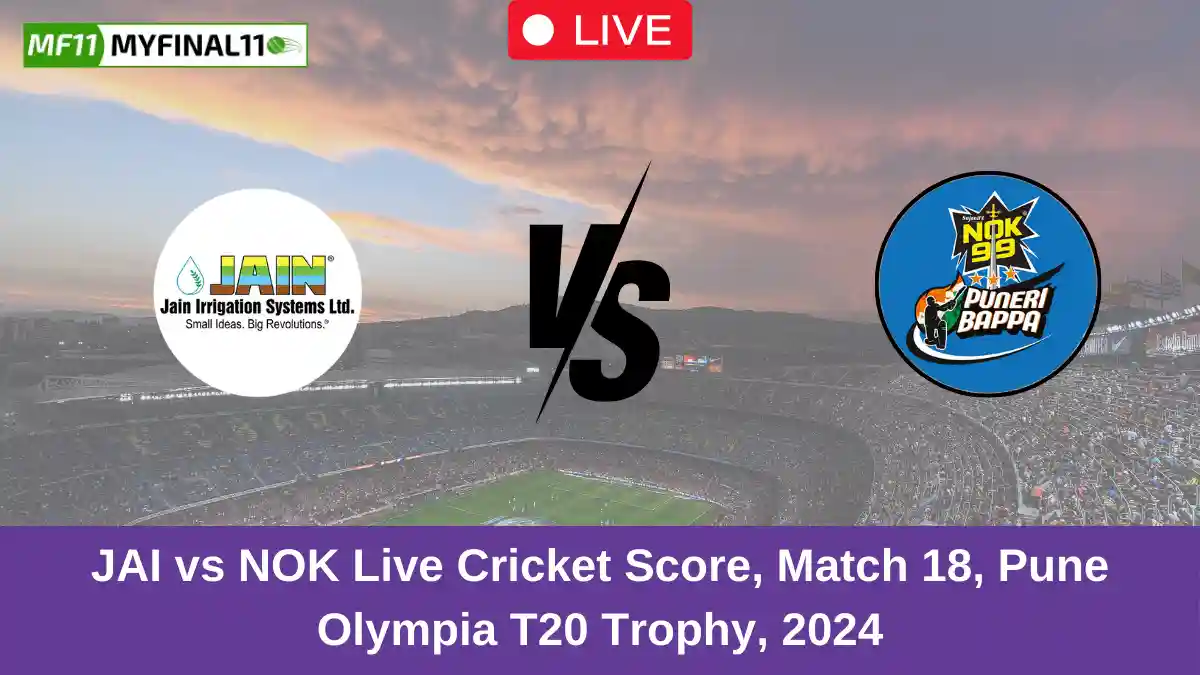 JAI vs NOK Live Cricket Score, Match 18, Pune Olympia T20 Trophy, 2024