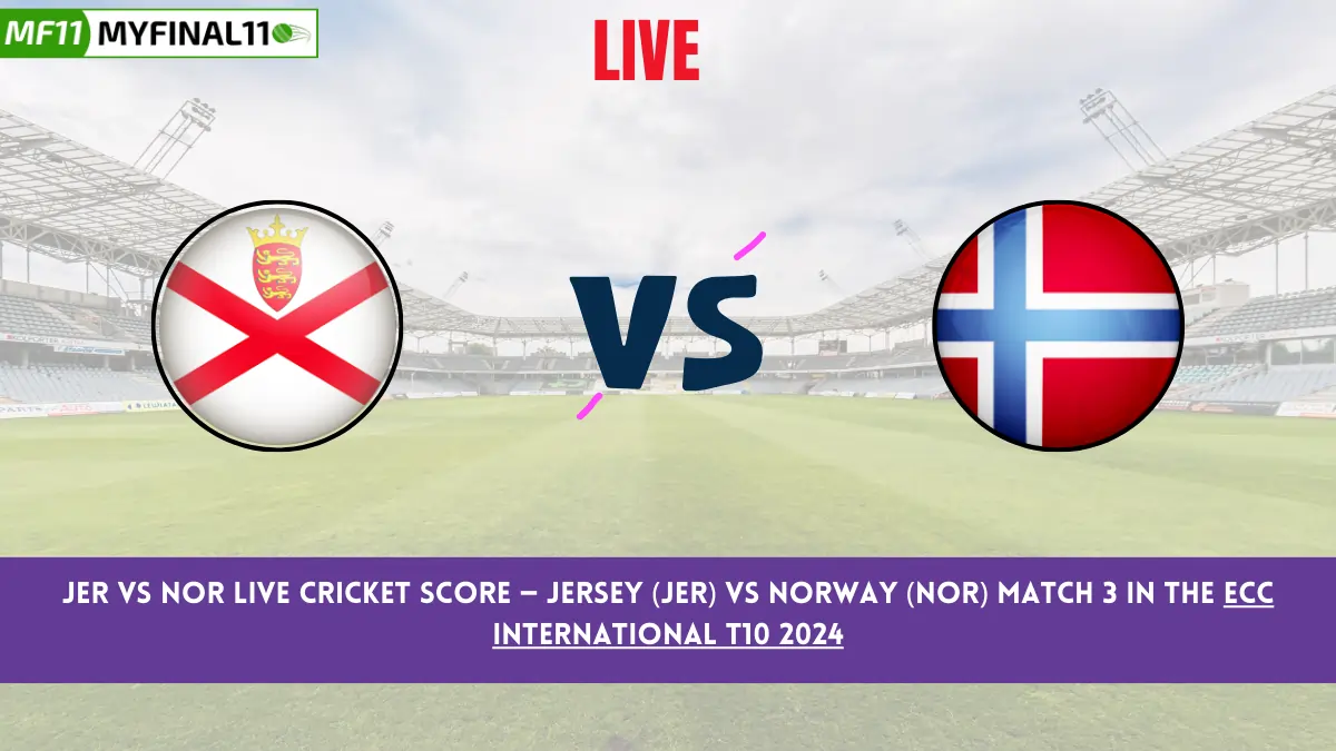 JER vs NOR Live Cricket Score — Jersey (JER) vs Norway (NOR) Match 3 in the ECC International T10 2024