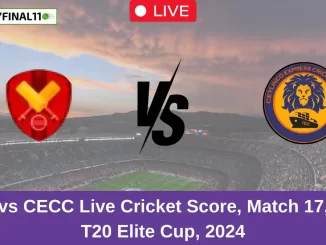 KMS vs CECC Live Cricket Score, Match 17, KCC T20 Elite Cup, 2024