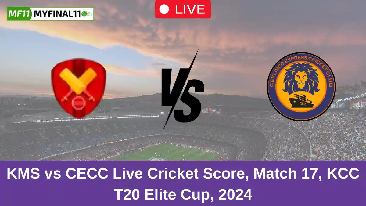 KMS vs CECC Live Cricket Score, Match 17, KCC T20 Elite Cup, 2024