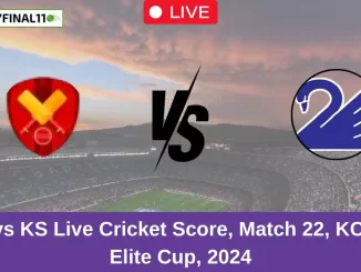 KMS vs KS Live Cricket Score, Match 22, KCC T20 Elite Cup, 2024