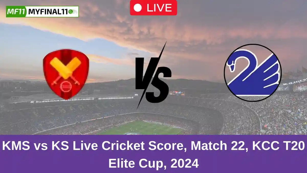 KMS vs KS Live Cricket Score, Match 22, KCC T20 Elite Cup, 2024