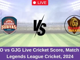 KSO vs GJG Live Cricket Score, Match 21, Legends League Cricket, 2024