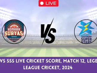 KSO vs SSS Live Cricket Score, Match 12, Legends League Cricket, 2024