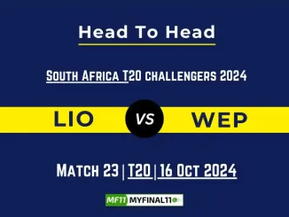 LIO vs WEP Player Battle, Head to Head Team Stats, Player Record