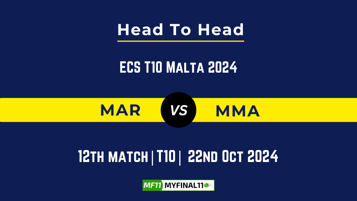 MAR vs MMA Player Battle, Head to Head Team Stats, Team Record - ECS T10 Malta 2024