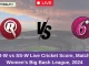 MR-W vs SS-W Live Cricket Score, Match 2, Women's Big Bash League, 2024