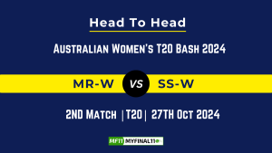 MR-W vs SS-W Player Battle, Head to Head Team Stats, Team Record - Australian Women's T20 Bash 2024