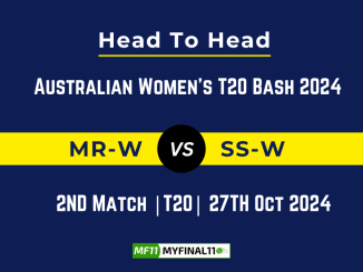 MR-W vs SS-W Player Battle, Head to Head Team Stats, Team Record - Australian Women's T20 Bash 2024