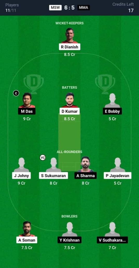 MSW vs MMA Dream11 Prediction Today: Match 22 | ECS T10 Malta 2024