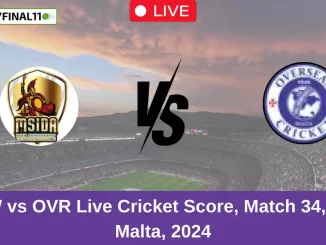 MSW vs OVR Live Cricket Score, Match 34, ECS Malta, 2024