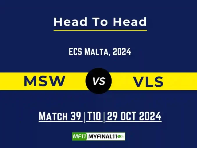 MSW vs VLS Player Battle, Head to Head Team Stats, Player Record