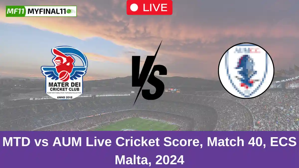 MTD vs AUM Live Cricket Score, Match 40, ECS Malta, 2024