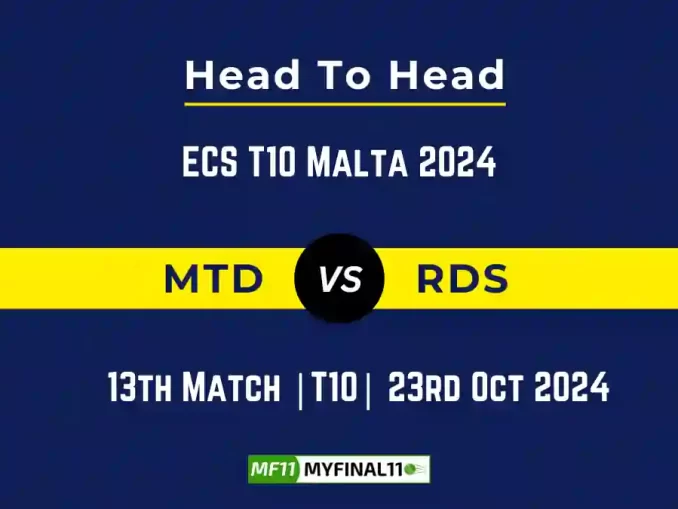 MTD vs RDS Player Battle, Head to Head Team Stats, Team Record - ECS T10 Malta 2024