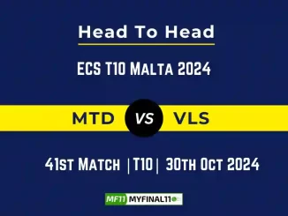 MTD vs VLS Player Battle, Head to Head Team Stats, Team Record - ECS T10 Malta 2024