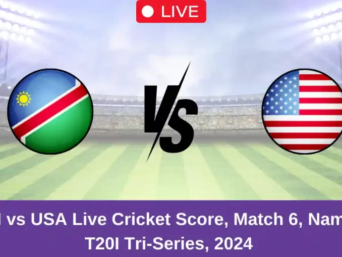 NAM vs USA Live Cricket Score, Match 6, Namibia T20I Tri-Series, 2024