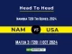 NAM vs USA Player Battle, Head to Head Team Stats, Player Record