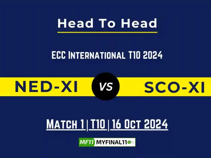 NED-XI vs SCO-XI Player Battle, Head to Head Team Stats, Player Record