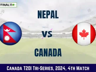 NEP vs CAN Dream11 Prediction Today Match 4 Pitch Report, and Key Player Canada T20I Tri-Series 2024