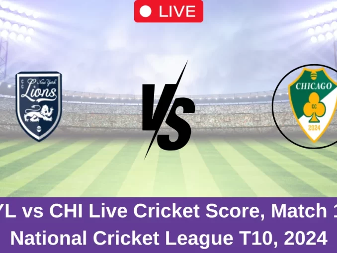 NYL vs CHI Live Cricket Score, Match 12, National Cricket League T10, 2024 (2)