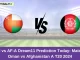 OMN vs AF-A Dream11 Prediction Today: Match 1 Pitch Report, and Key Player | Oman vs Afghanistan A T20 2024