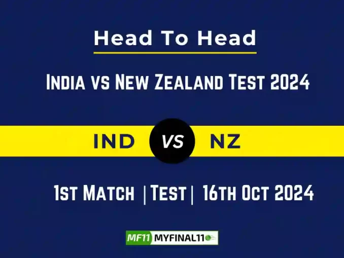 IND vs NZ Player Battle, Head to Head Team Stats, Team Record - India vs New Zealand Test 2024