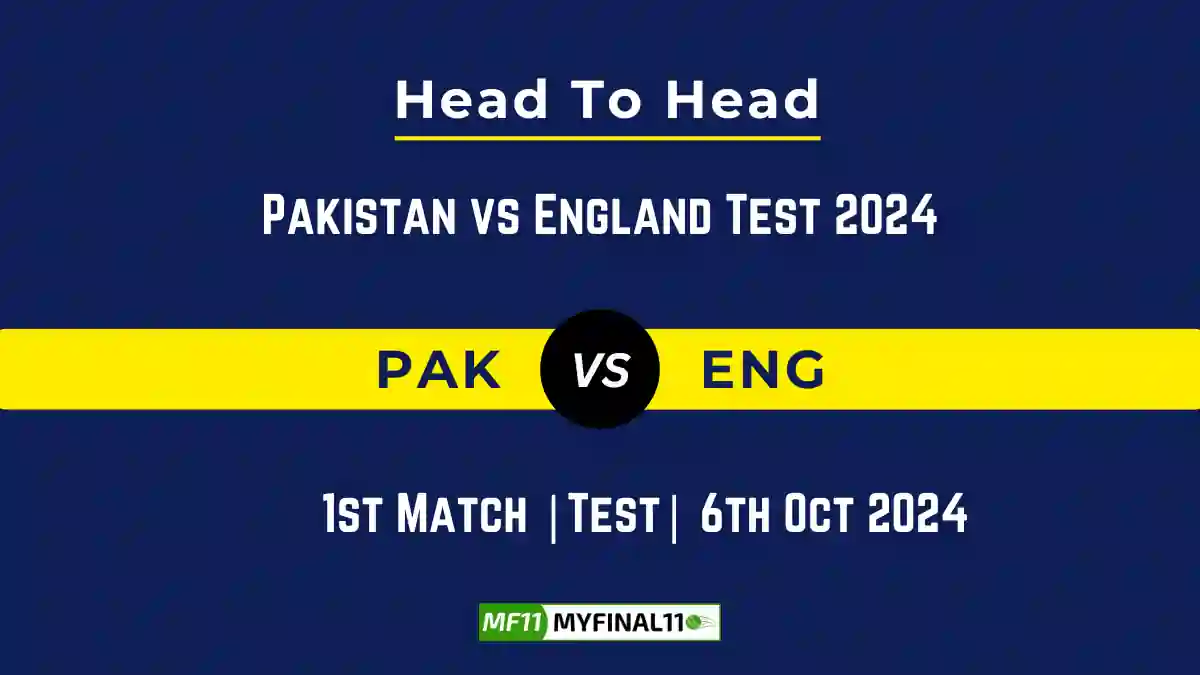 PAK vs ENG Player Battle, Head to Head Team Stats, Team Record - Pakistan vs England Test 2024