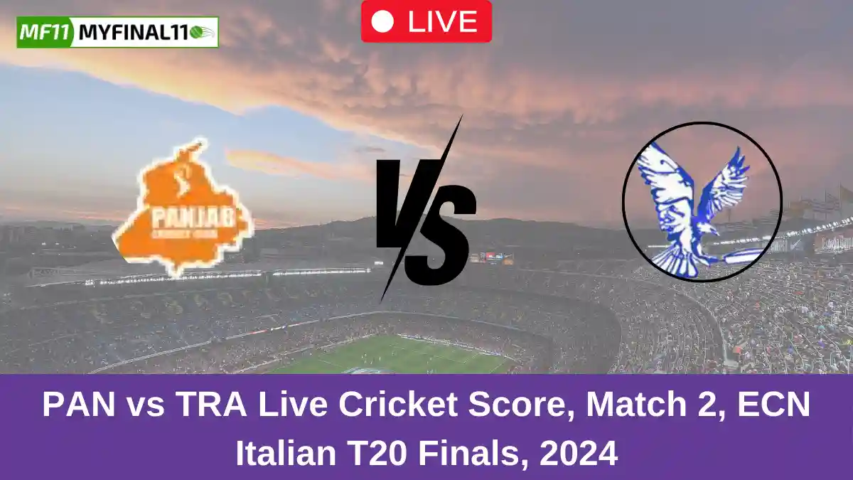 PAN vs TRA Live Cricket Score, Match 2, ECN Italian T20 Finals, 2024