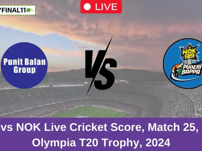 PBG vs NOK Live Cricket Score, Match 25, Pune Olympia T20 Trophy, 2024 (1)