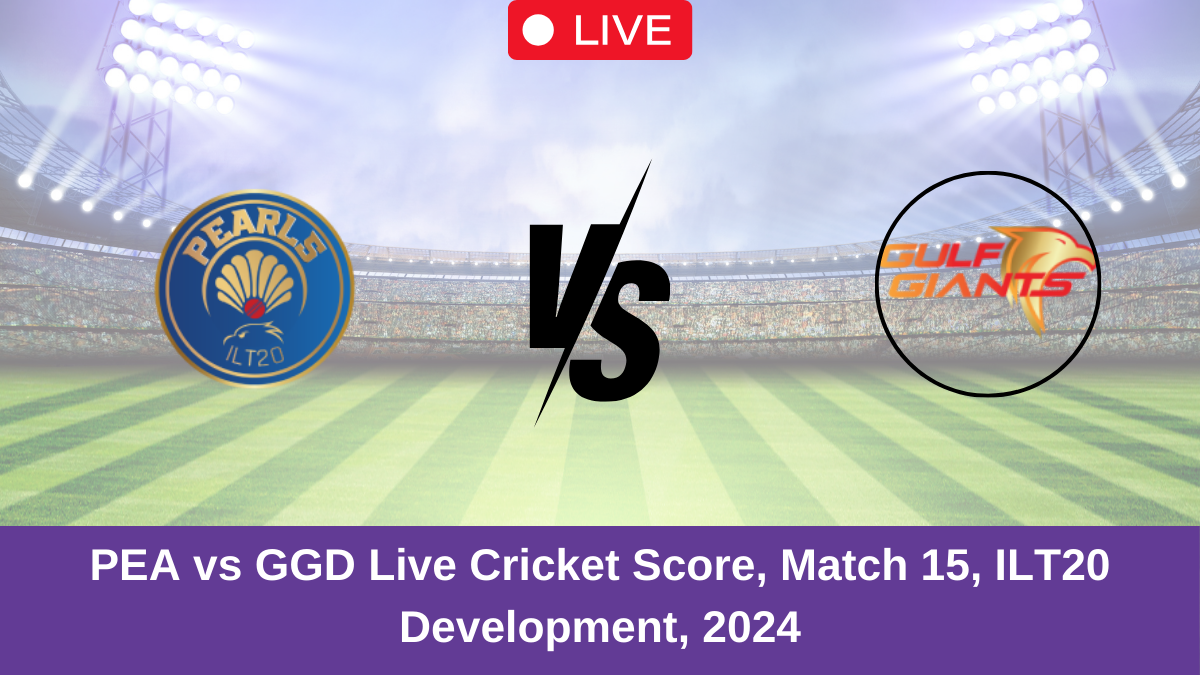 PEA vs GGD Live Cricket Score, Match 15, ILT20 Development, 2024