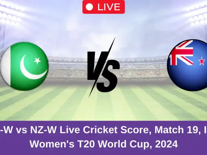 PK-W vs NZ-W Live Cricket Score, Match 19, ICC Women's T20 World Cup, 2024