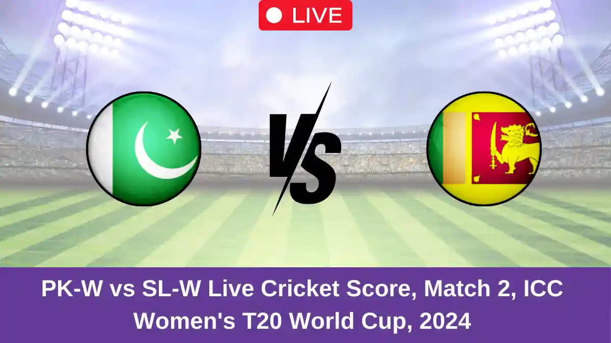 PK-W vs SL-W Live Cricket Score, Match 2, ICC Women's T20 World Cup, 2024