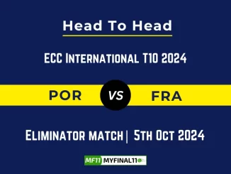 POR vs FRA Player Battle, Head to Head Team Stats, Team Record - ECC International T10 2024