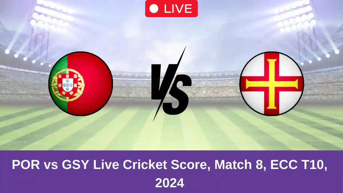 POR vs GSY Live Cricket Score, Match 8, ECC T10, 2024 (1)