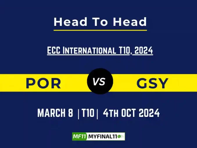 POR vs GSY Player Battle, Head to Head Team Stats, Player Record Namibia T20I Tri-Series, 2024- 4th Match