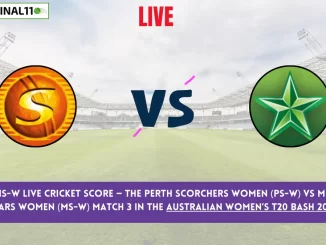 PS-W vs MS-W Live Cricket Score — The Perth Scorchers Women (PS-W) vs Melbourne Stars Women (MS-W) Match 3 in the Australian Women’s T20 Bash 2024