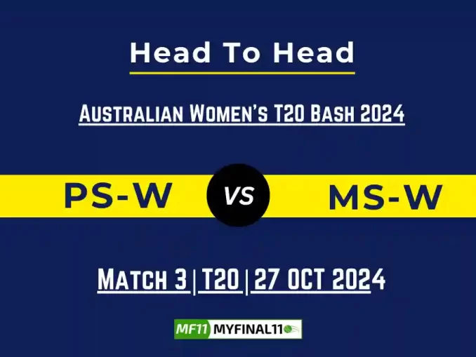 PS-W vs MS-W Player Battle, Head to Head Team Stats, Team Record - Dream11 ECC T10 2024