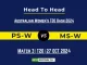 PS-W vs MS-W Player Battle, Head to Head Team Stats, Team Record - Dream11 ECC T10 2024